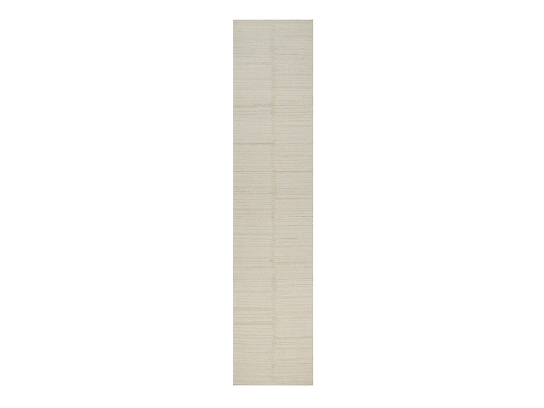 Modern / Contemporary hand-knotted wool runner in Ivory, 2'7" x 11'11" — SKU O092247