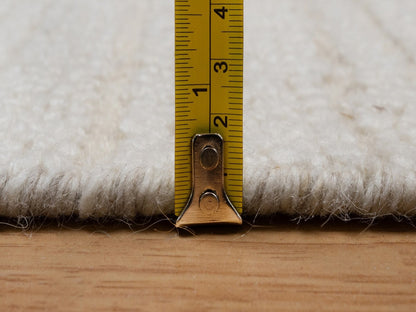 Modern / Contemporary hand-knotted wool runner in Ivory, 2'6" x 10'3" — SKU O092249 (view 7)