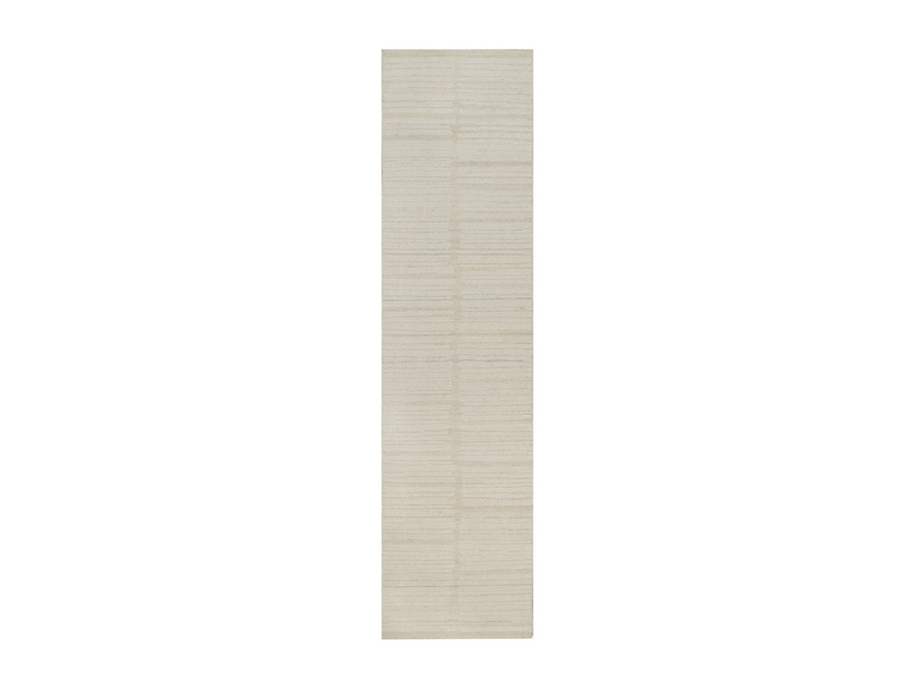 Modern / Contemporary hand-knotted wool runner in Ivory, 2'6" x 10'2" — SKU O092250