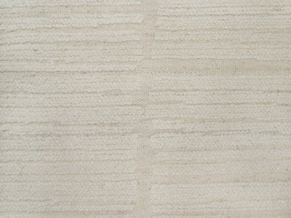 Modern / Contemporary hand-knotted wool runner in Ivory, 2'6" x 10'2" — SKU O092250 (view 5)