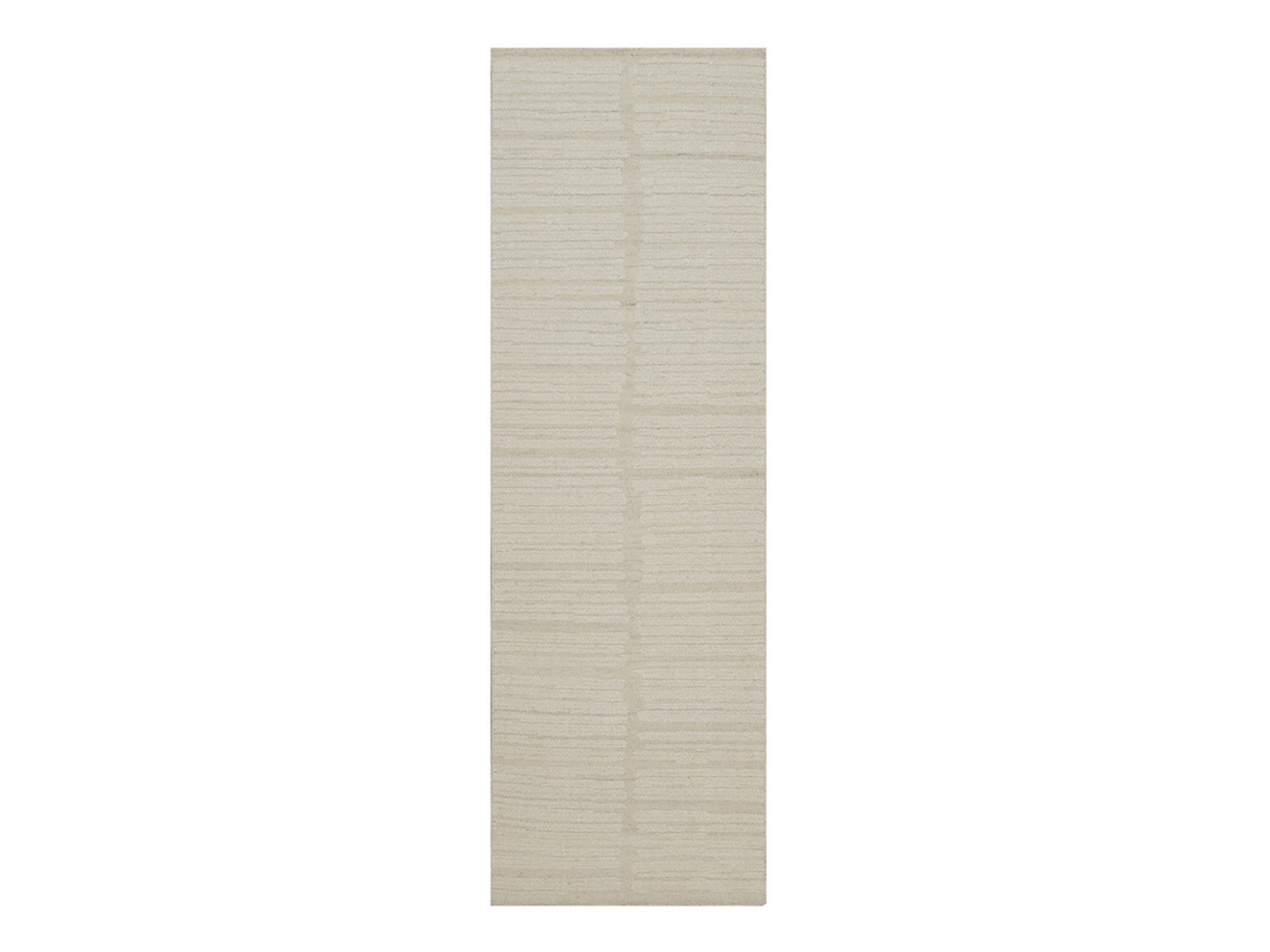 Ivory 2'6" x 8'0" Modern and Contemporary Hand knotted Wool Rug - Sku: O092251
