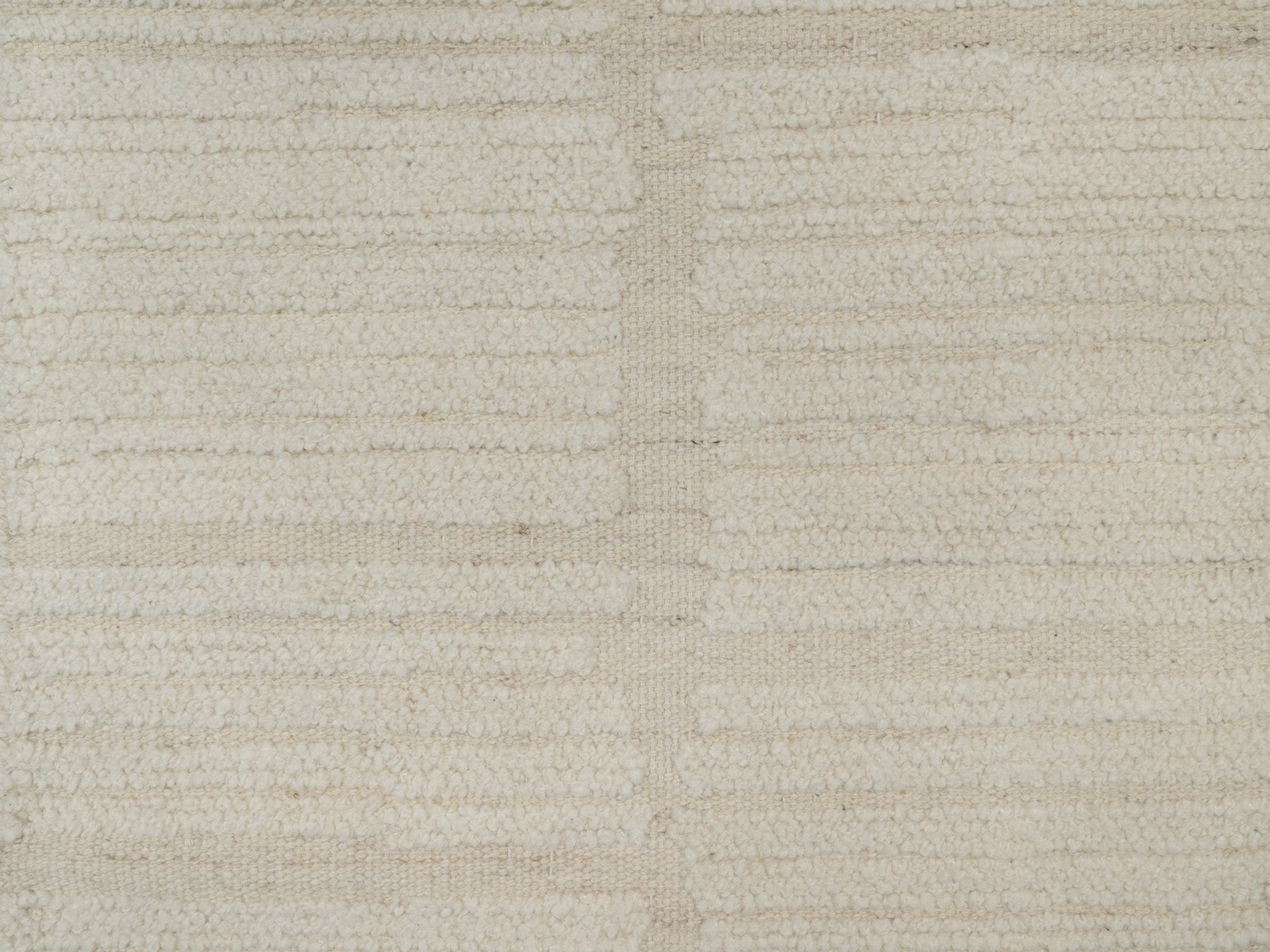 Modern / Contemporary hand-knotted wool runner in Ivory, 2'6" x 8' — SKU O092252 (view 5)