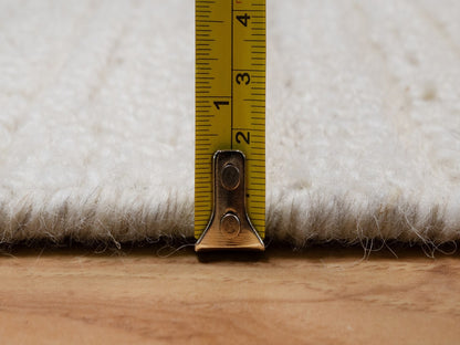 Modern / Contemporary hand-knotted wool runner in Ivory, 2'6" x 8' — SKU O092252 (view 7)