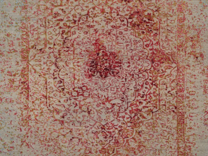 Modern / Contemporary hand-knotted wool/silk rug in Pink, 5' x 6'11" — SKU O092253 (view 5)
