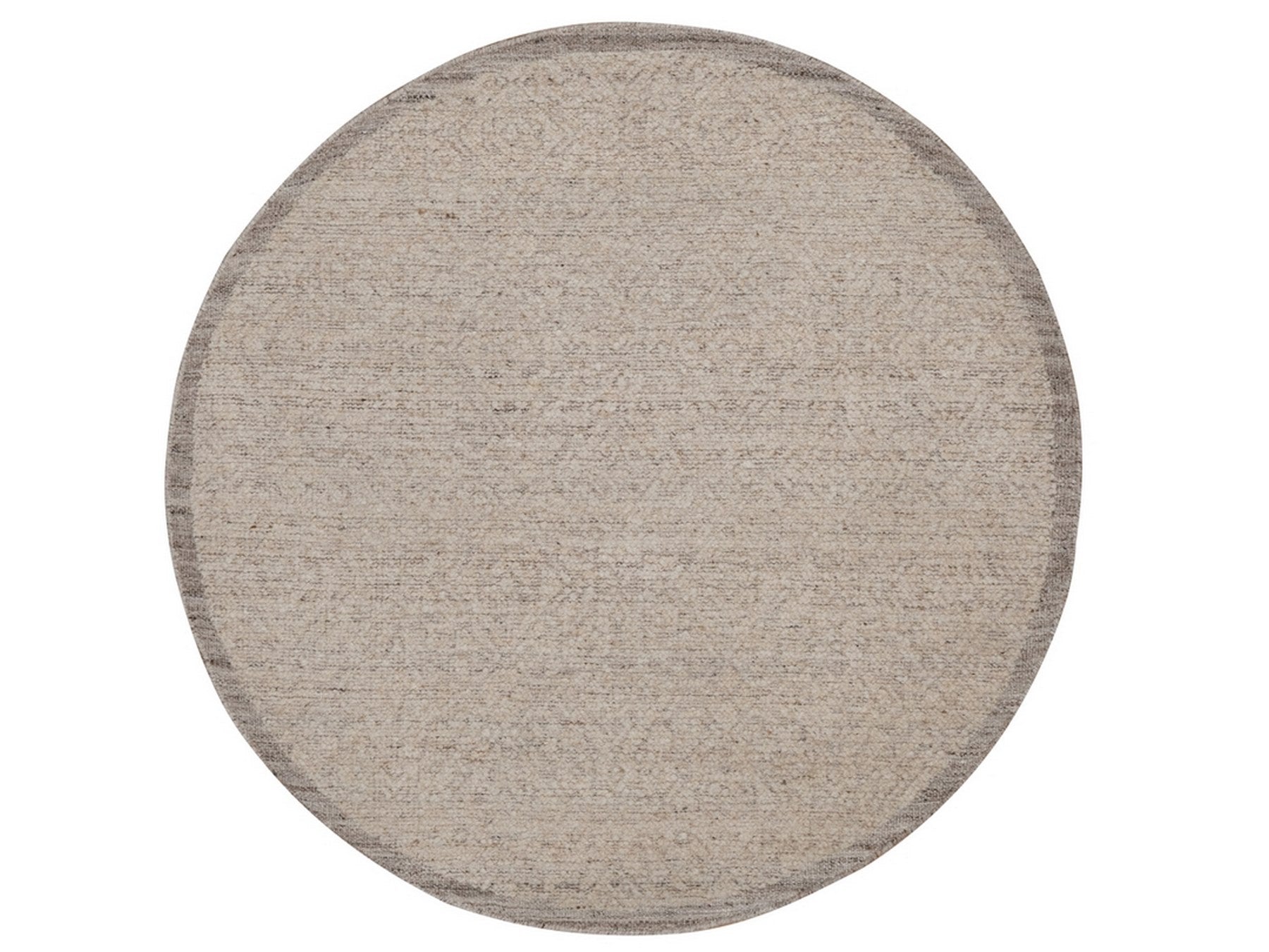 Brown 5'1" x 5'1" Modern and Contemporary Hand knotted Wool Rug - Sku: O092254