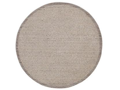 Brown 5'1" x 5'1" Modern and Contemporary Hand knotted Wool Rug - Sku: O092254