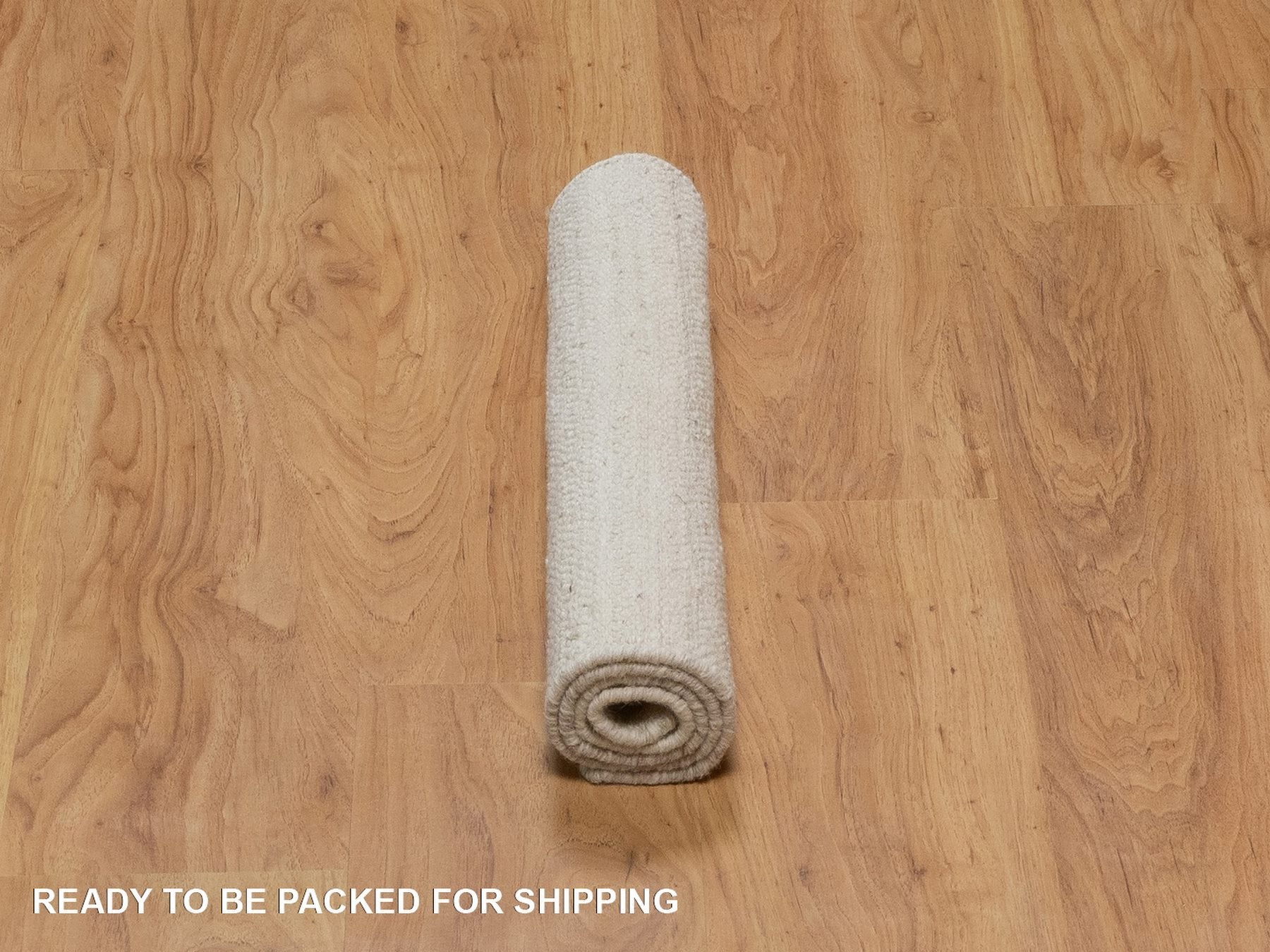 Modern / Contemporary hand-knotted wool rug in Ivory, 2' x 3' — SKU O092256 (view 6)