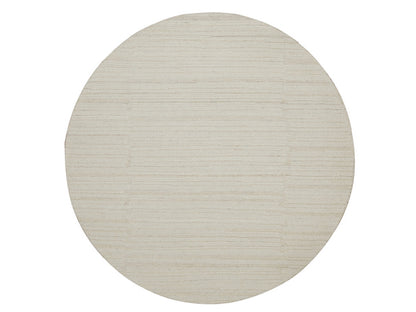 Modern / Contemporary hand-knotted wool rug in Ivory, 6' x 6' — SKU O092258