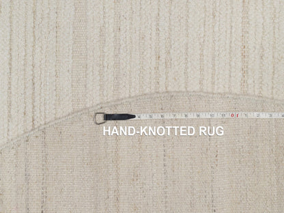 Modern / Contemporary hand-knotted wool rug in Ivory, 6' x 6' — SKU O092258 (view 8)
