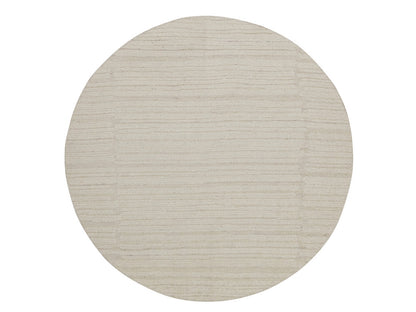 Modern / Contemporary hand-knotted wool rug in Ivory, 5' x 5' — SKU O092259