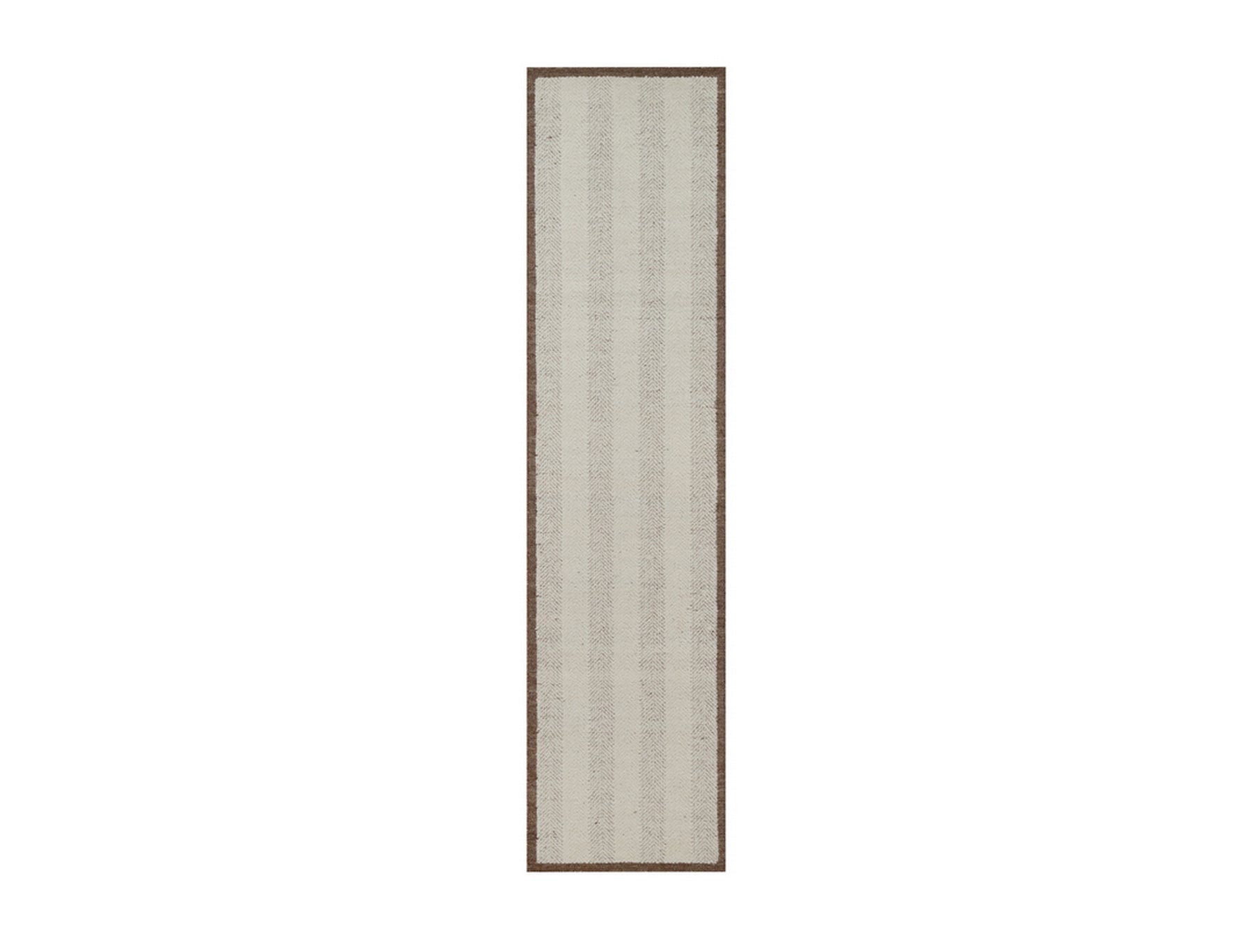 Ivory 2'5" x 10'1" Modern and Contemporary Hand knotted Wool Rug - Sku: O092263