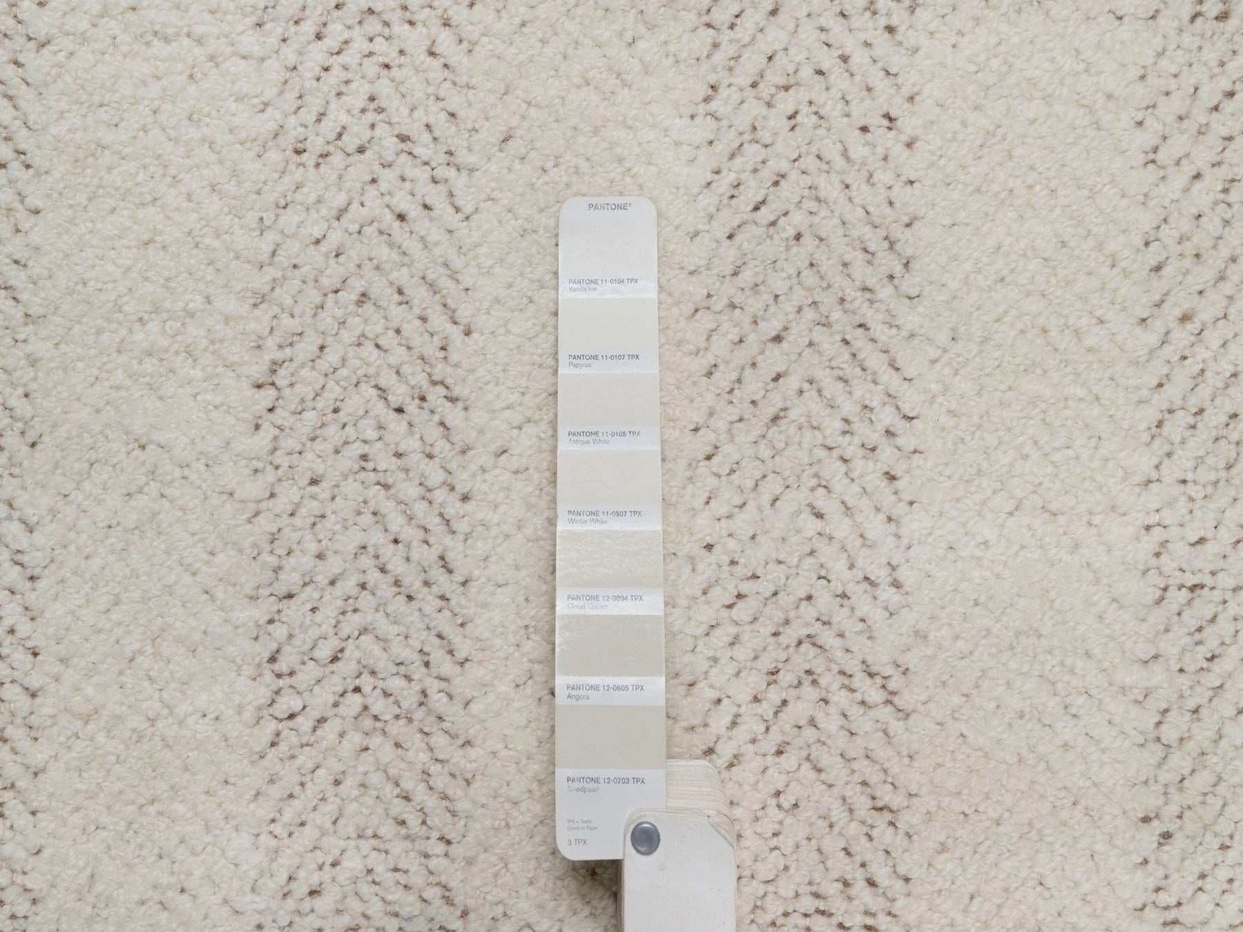 Modern / Contemporary hand-knotted wool runner in Ivory & Chocolate Brown, 2'5" x 10'1" — SKU O092263 (view 4)