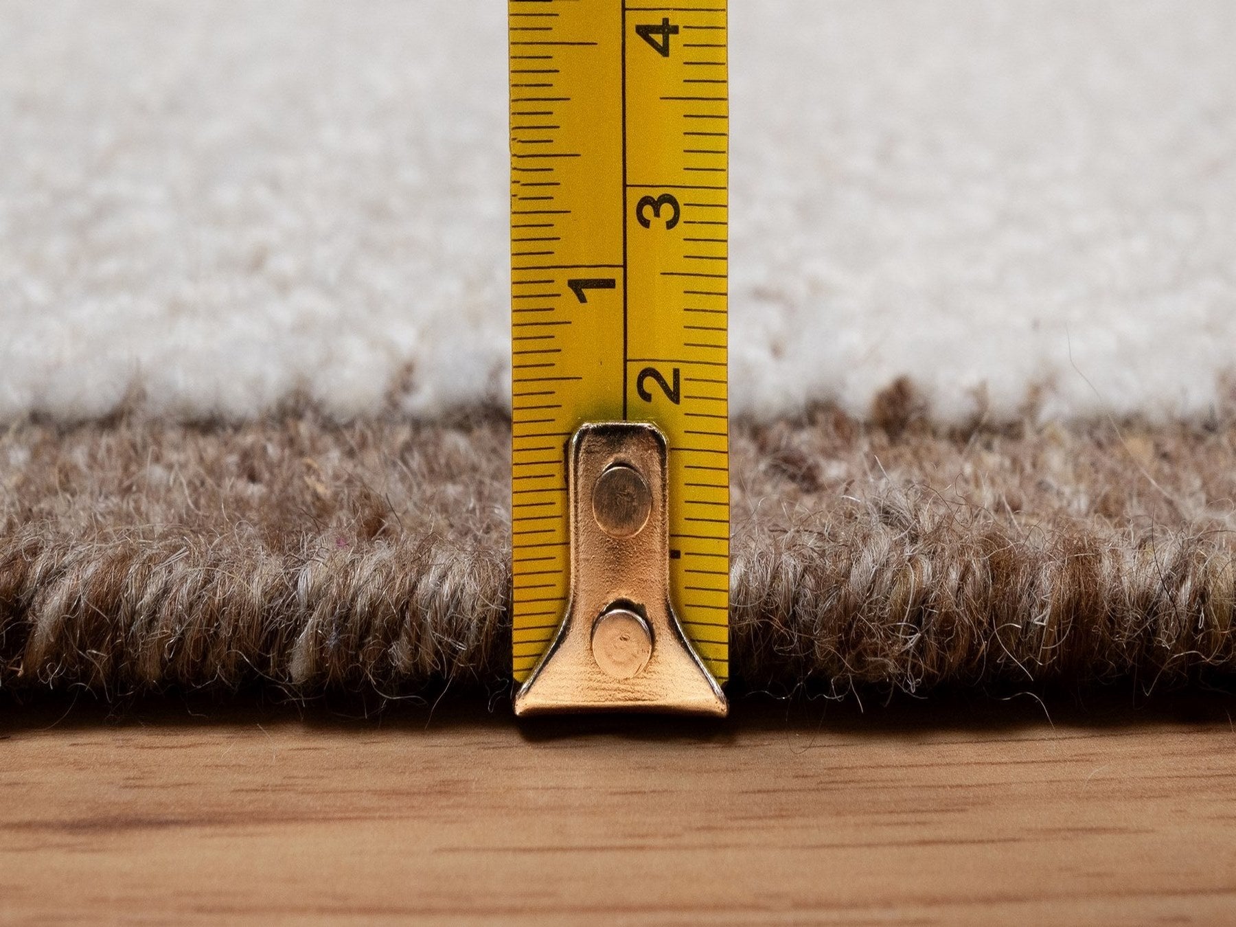 Modern / Contemporary hand-knotted wool runner in Ivory & Chocolate Brown, 2'5" x 10'1" — SKU O092263 (view 7)