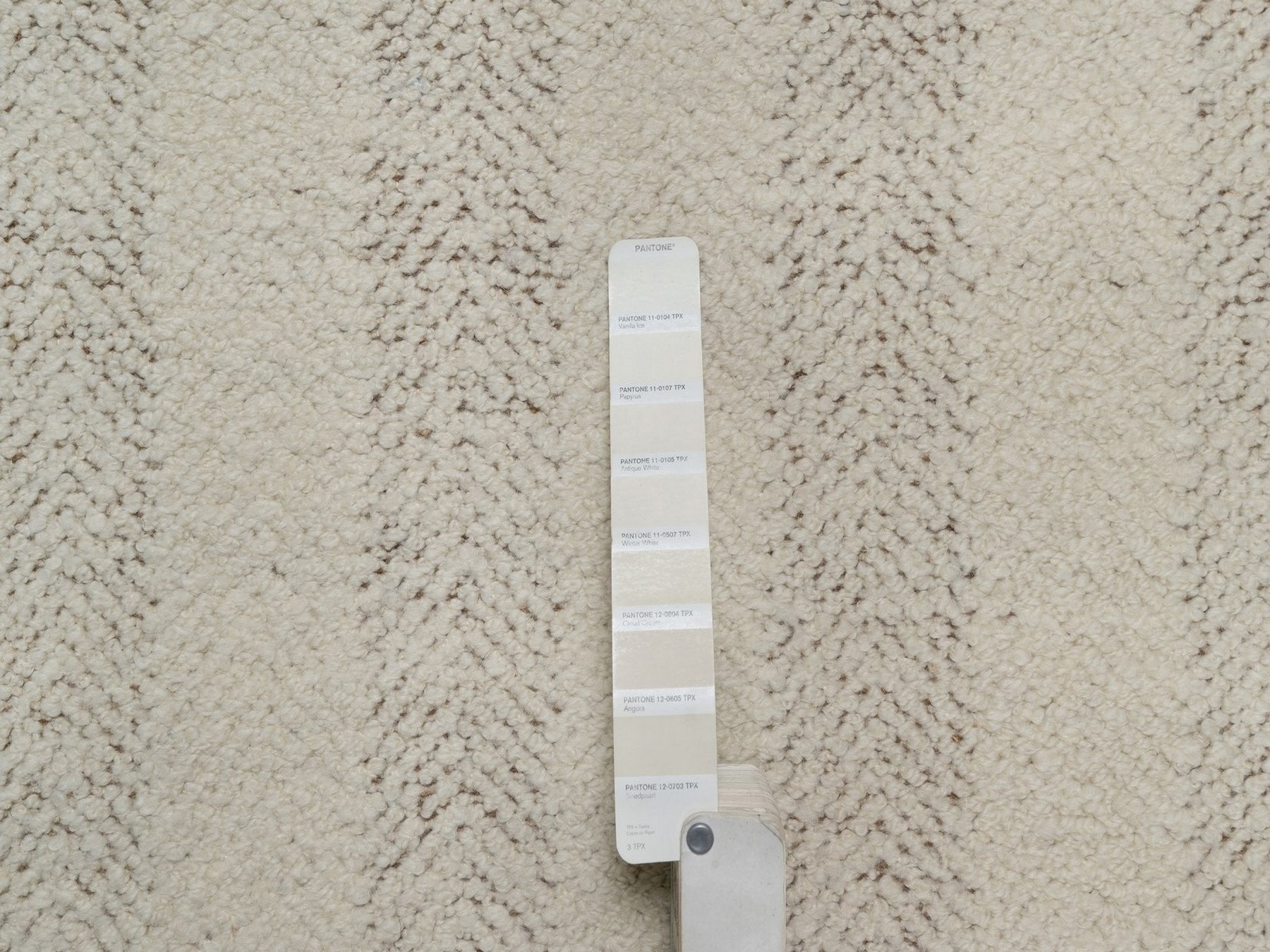Modern / Contemporary hand-knotted wool runner in Ivory & Chocolate Brown, 2'5" x 8'3" — SKU O092265 (view 4)