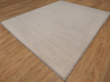 Brown 12'0" x 15'1" Modern and Contemporary Hand knotted Wool Rug - Sku: O092266