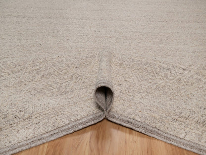 Brown 12'0" x 15'1" Modern and Contemporary Hand knotted Wool Rug - Sku: O092266