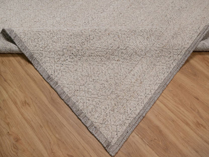 Brown 12'0" x 15'1" Modern and Contemporary Hand knotted Wool Rug - Sku: O092266