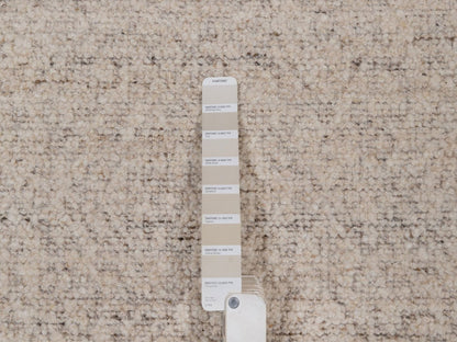 Brown 12'0" x 15'1" Modern and Contemporary Hand knotted Wool Rug - Sku: O092266