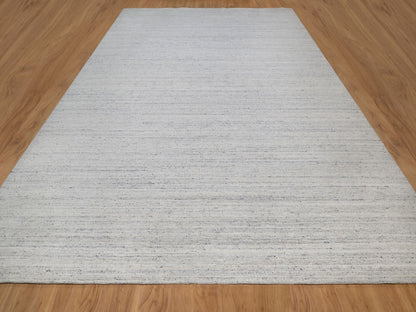 Modern / Contemporary hand-knotted wool rug in Gray, 12' x 15' — SKU O092267 (view 2)