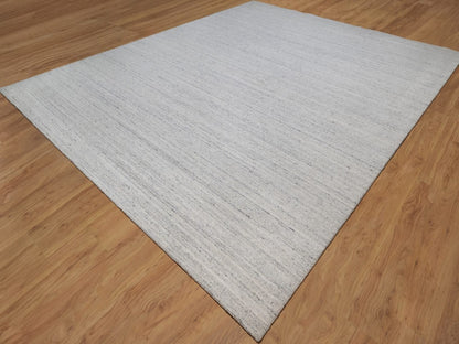 Modern / Contemporary hand-knotted wool rug in Gray, 12' x 15' — SKU O092267 (view 3)