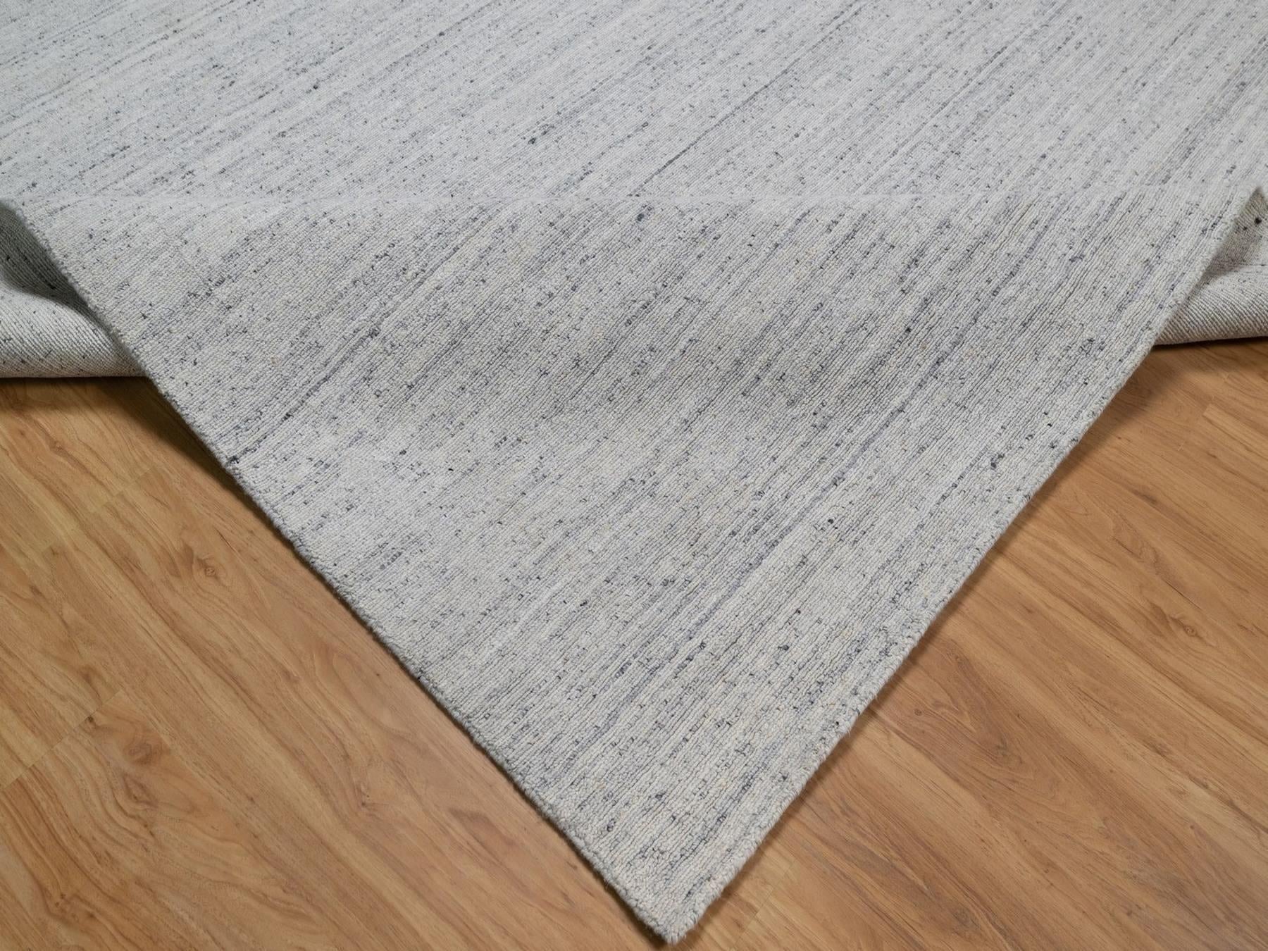Modern / Contemporary hand-knotted wool rug in Gray, 12' x 15' — SKU O092267 (view 6)
