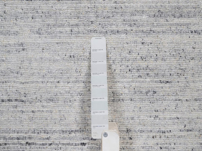 Modern / Contemporary hand-knotted wool rug in Gray, 12' x 15' — SKU O092267 (view 7)