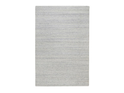 Modern / Contemporary hand-knotted wool rug in Gray, 6'1" x 9'1" — SKU O092268