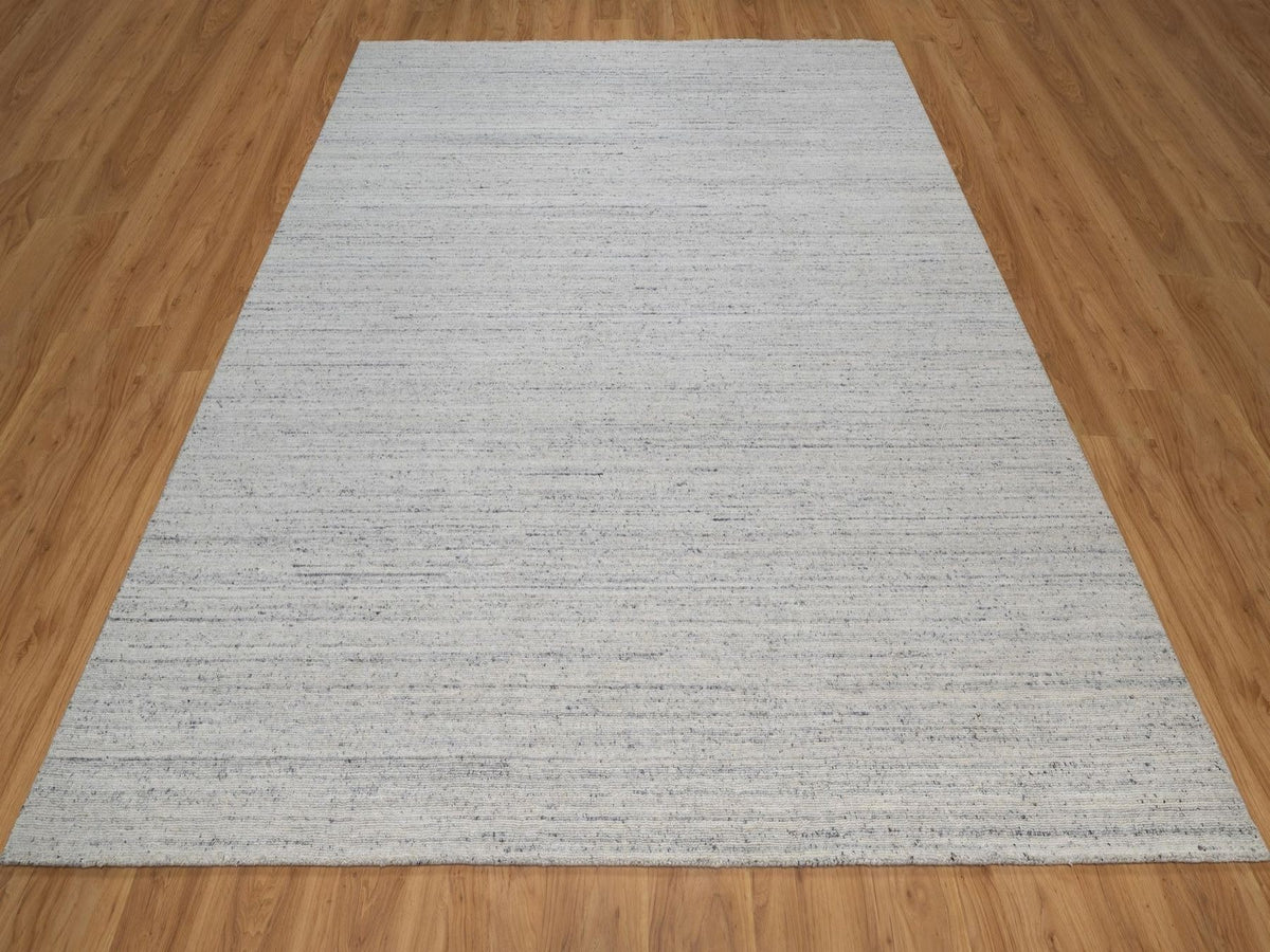 Modern / Contemporary hand-knotted wool rug in Gray, 8'1" x 9'11" — SKU O092269 (view 2)