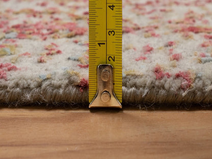 Modern / Contemporary hand-knotted wool/silk rug in Pink, 1'11" x 3'1" — SKU O092270 (view 7)