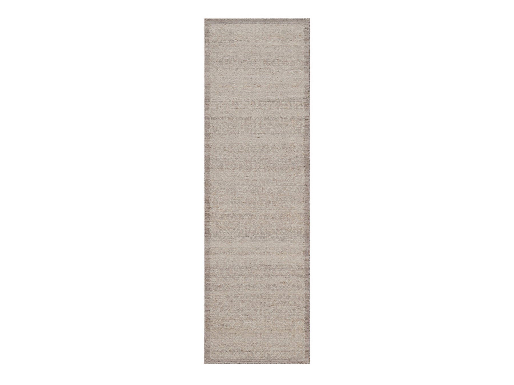 Brown 2'6" x 8'0" Modern and Contemporary Hand knotted Wool Rug - Sku: O092274