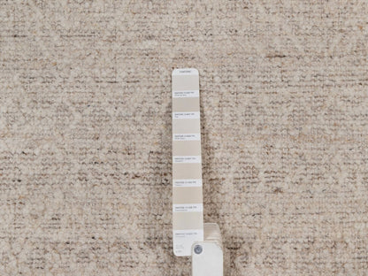 Brown 2'6" x 8'0" Modern and Contemporary Hand knotted Wool Rug - Sku: O092274