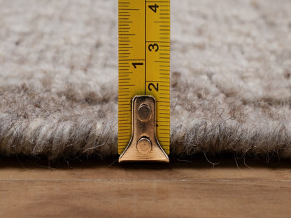 Brown 2'6" x 8'0" Modern and Contemporary Hand knotted Wool Rug - Sku: O092274