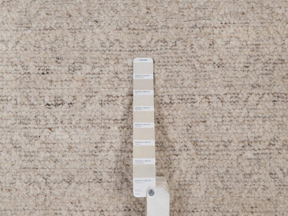 Brown 5'0" x 5'0" Modern and Contemporary Hand knotted Wool Rug - Sku: O092275