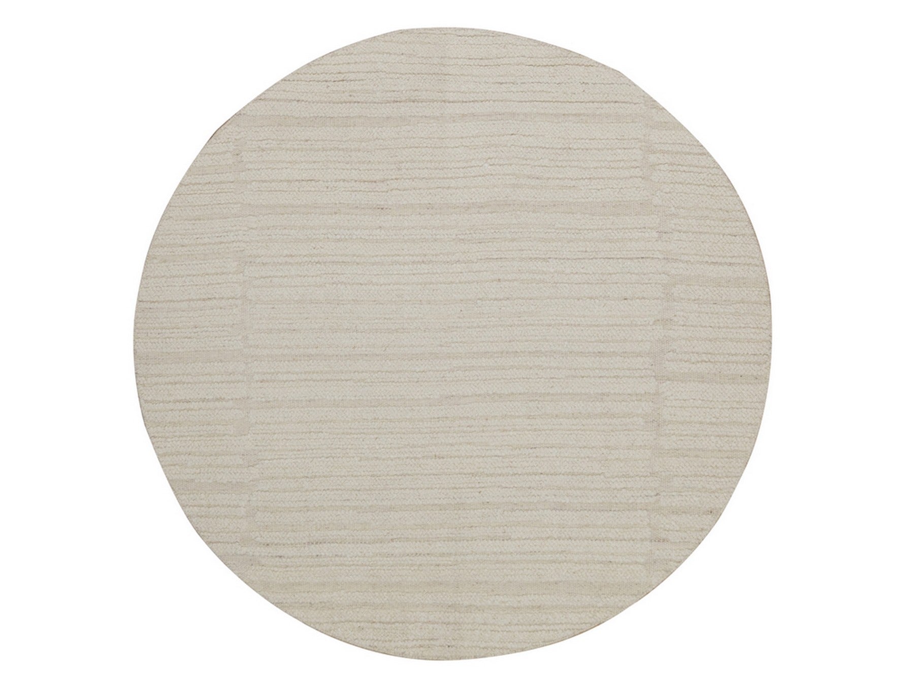 Modern / Contemporary hand-knotted wool rug in Ivory, 5' x 5' — SKU O092276