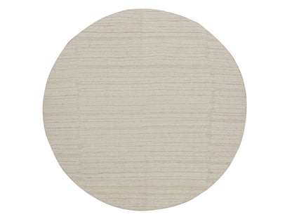 Modern / Contemporary hand-knotted wool rug in Ivory, 5' x 5' — SKU O092276
