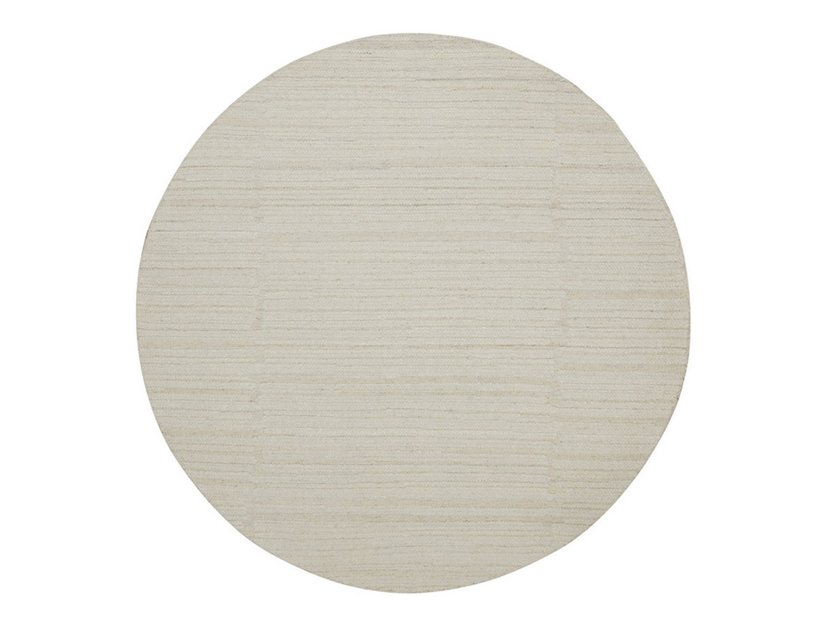 Modern / Contemporary hand-knotted wool rug in Ivory, 6' x 6' — SKU O092277