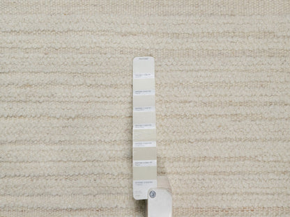 Modern / Contemporary hand-knotted wool rug in Ivory, 6' x 6' — SKU O092277 (view 4)
