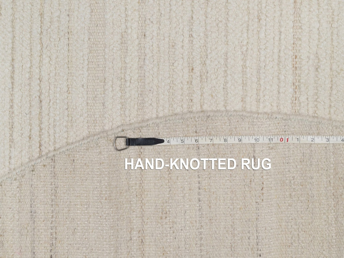 Modern / Contemporary hand-knotted wool rug in Ivory, 6' x 6' — SKU O092277 (view 8)
