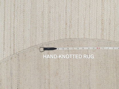 Modern / Contemporary hand-knotted wool rug in Ivory, 6' x 6' — SKU O092277 (view 8)