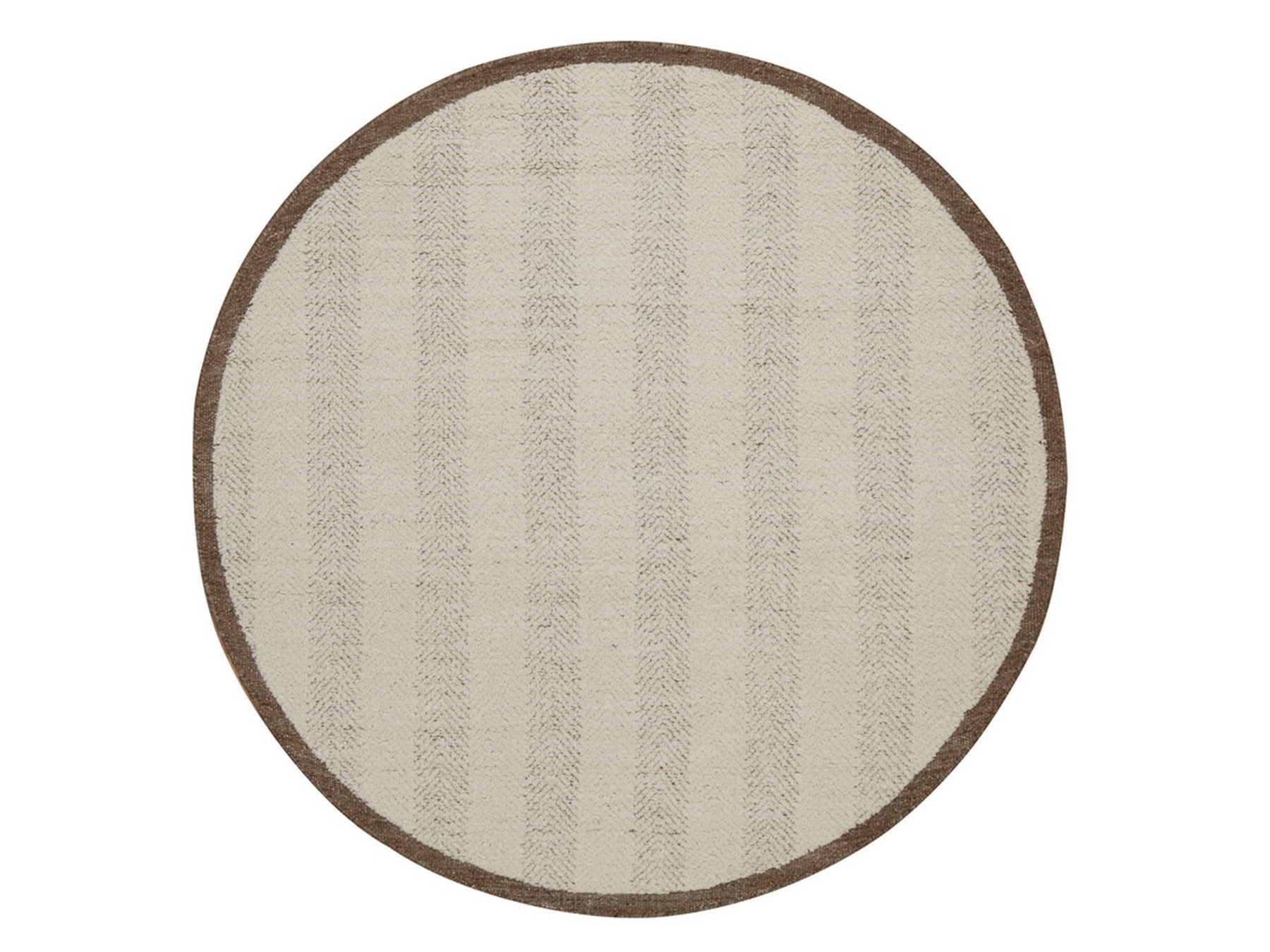 Ivory 5'0" x 5'0" Modern and Contemporary Hand knotted Wool Rug - Sku: O092279