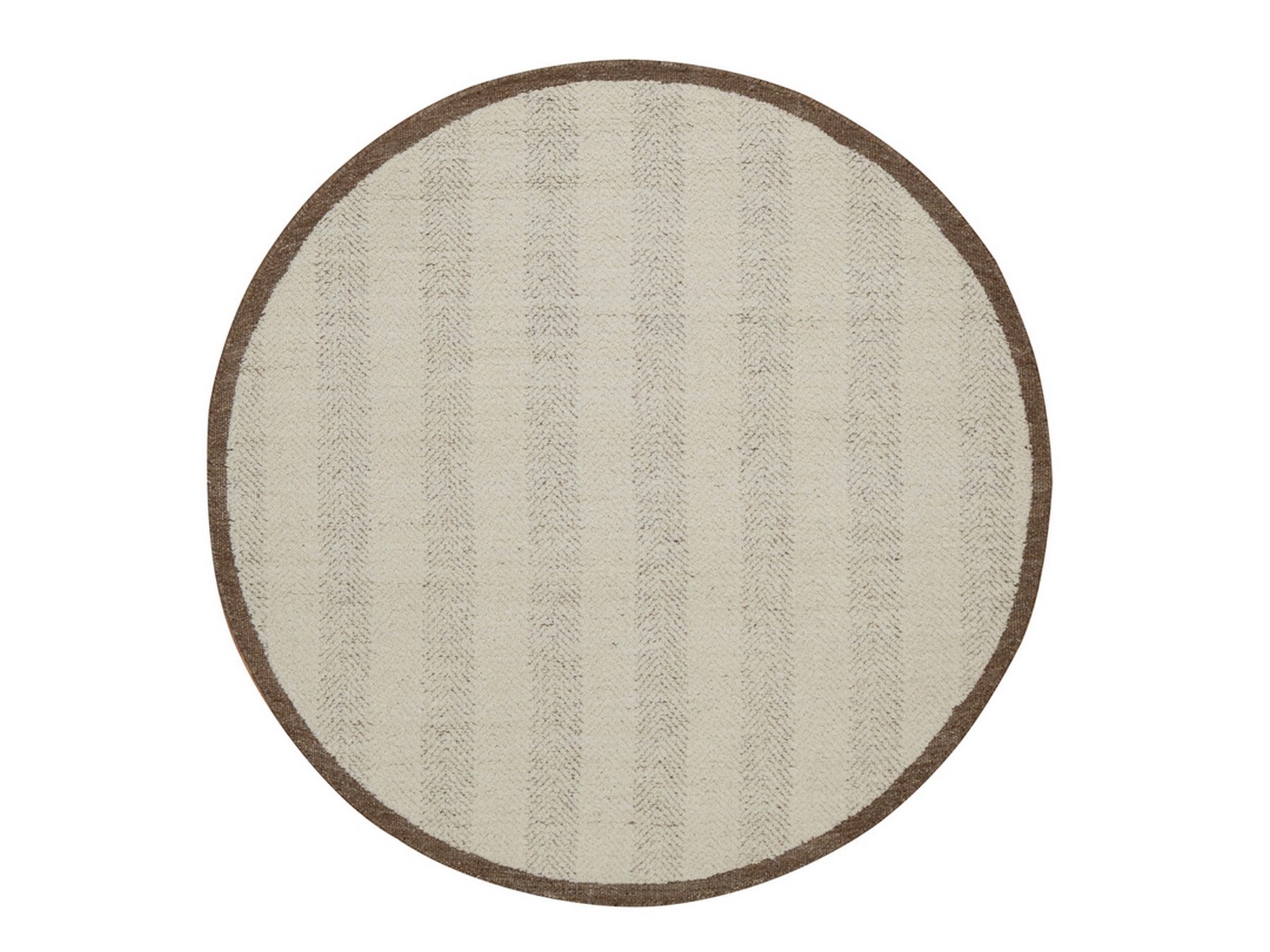 Ivory 5'1" x 5'1" Modern and Contemporary Hand knotted Wool Rug - Sku: O092280