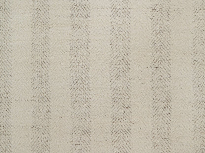 Modern / Contemporary hand-knotted wool rug in Ivory & Chocolate Brown, 5'1" x 5'1" — SKU O092280 (view 5)