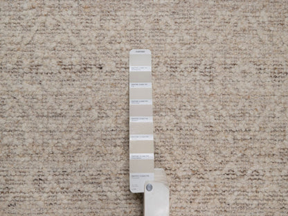 Brown 2'5" x 10'0" Modern and Contemporary Hand knotted Wool Rug - Sku: O092281