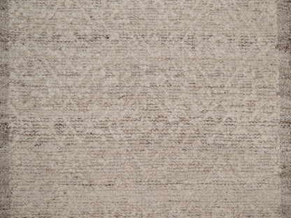 Brown 2'5" x 10'0" Modern and Contemporary Hand knotted Wool Rug - Sku: O092281