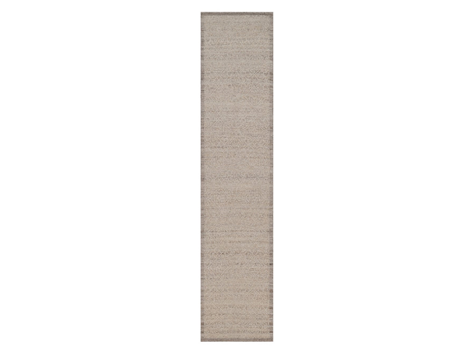 Brown 2'7" x 11'11" Modern and Contemporary Hand knotted Wool Rug - Sku: O092283