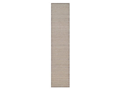 Brown 2'7" x 11'11" Modern and Contemporary Hand knotted Wool Rug - Sku: O092283
