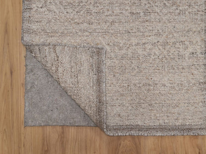 Brown 2'7" x 11'11" Modern and Contemporary Hand knotted Wool Rug - Sku: O092283