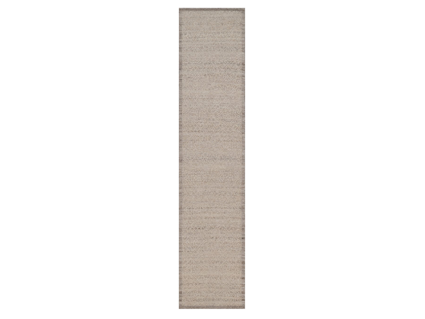 Brown 2'6" x 11'10" Modern and Contemporary Hand knotted Wool Rug - Sku: O092284