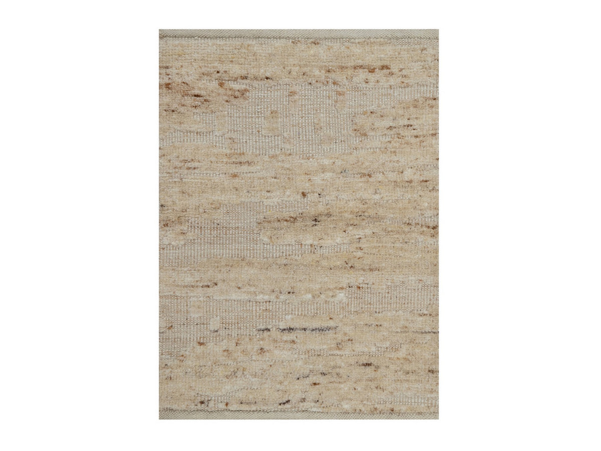 Modern / Contemporary hand-knotted wool rug in Ivory, 2'2" x 3' — SKU O092290