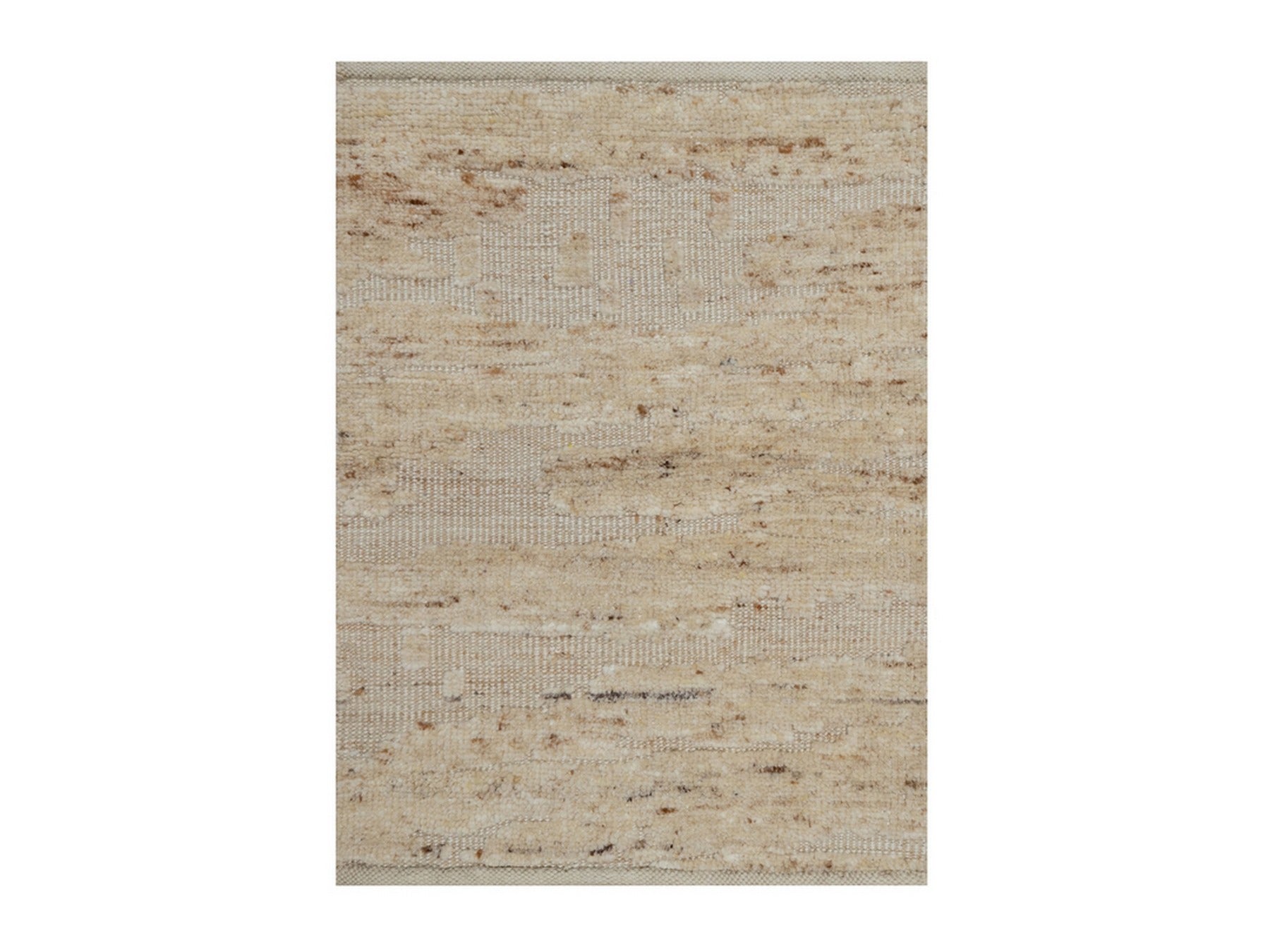 Modern / Contemporary hand-knotted wool rug in Ivory, 2'2" x 3'4" — SKU O092291